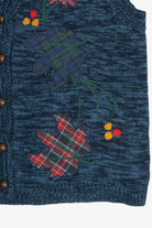 Vintage Cricket Lane Plaid Fall Leaves Vest (1990s)