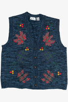 Vintage Cricket Lane Plaid Fall Leaves Vest (1990s)