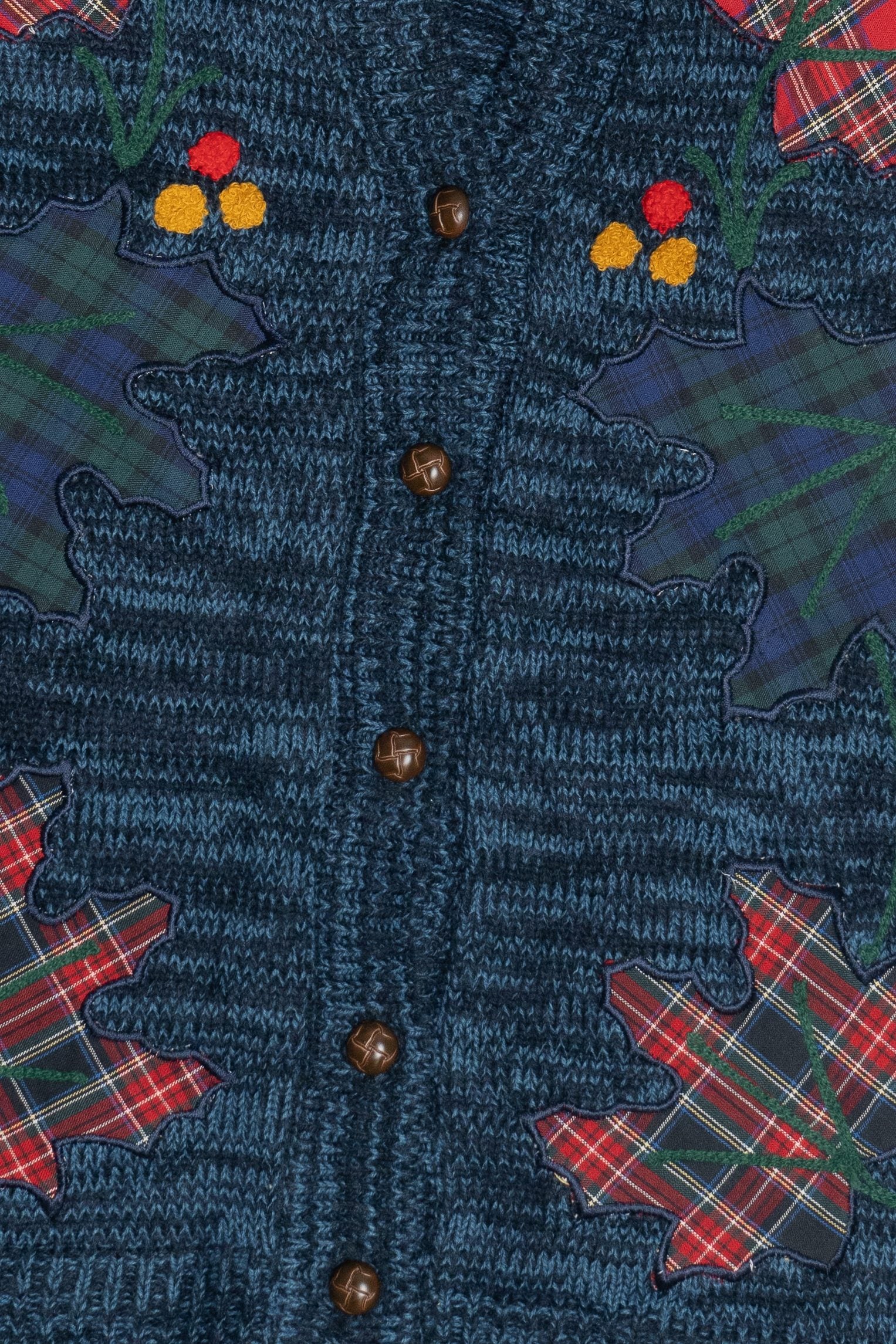 Vintage Cricket Lane Plaid Fall Leaves Vest (1990s)