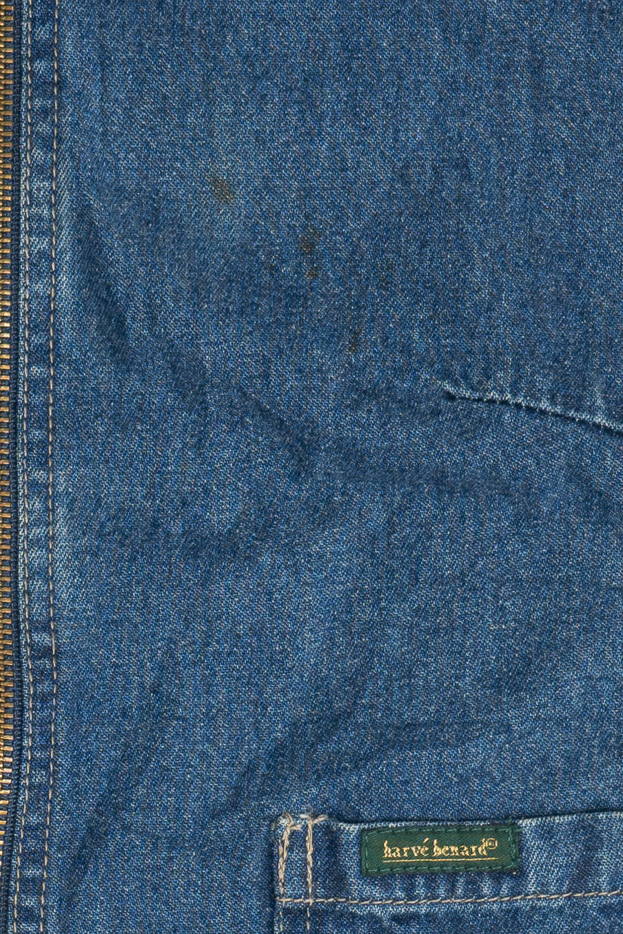 Vintage Harve Benard Zip Up Denim Vest (1990s)