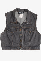 Vintage All That Jazz Cropped Denim Vest (1990s)