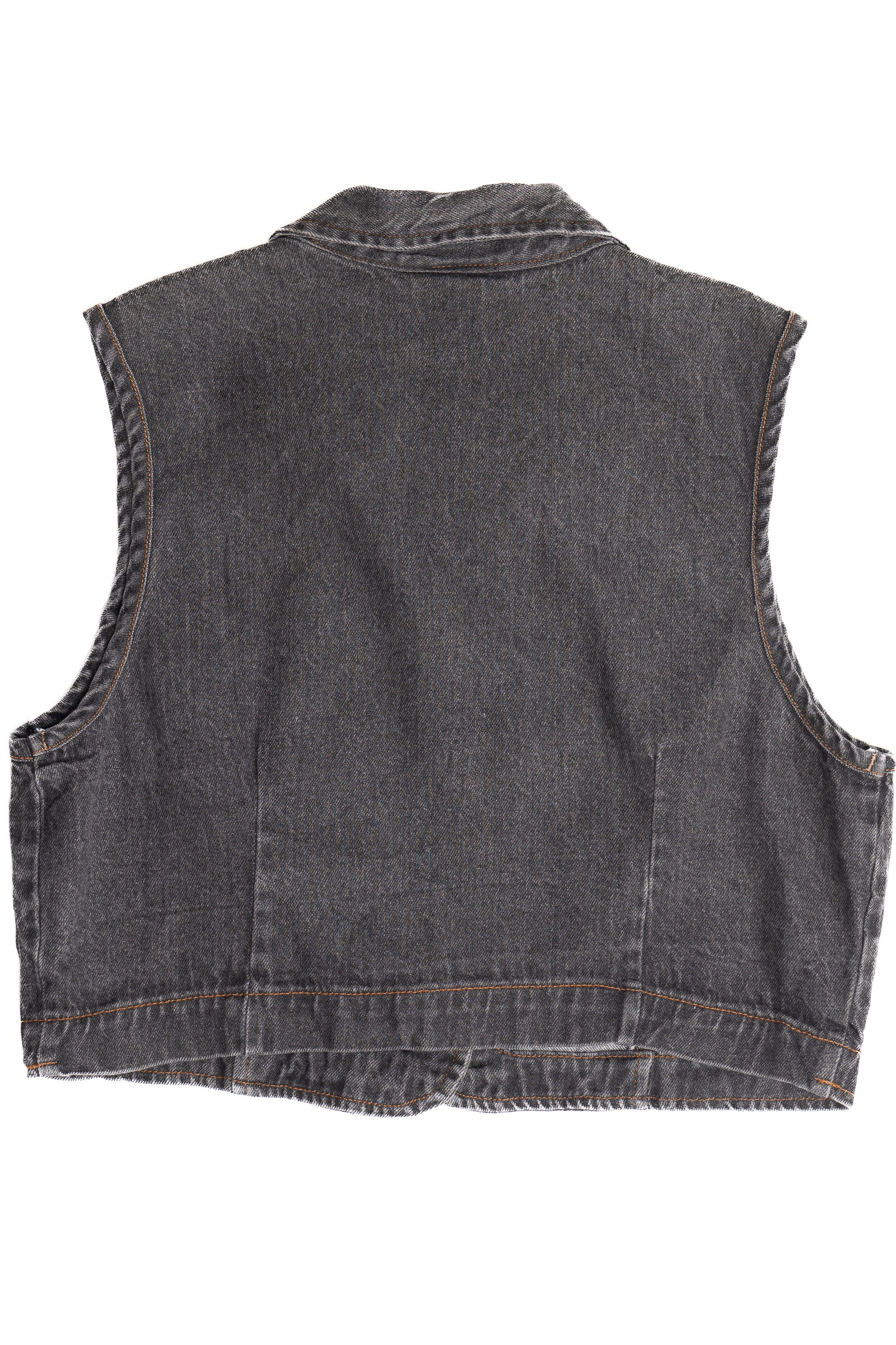 Vintage All That Jazz Cropped Denim Vest (1990s)