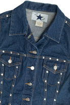 Vintage Star Blue Apparel Studded Denim Vest (2000s)