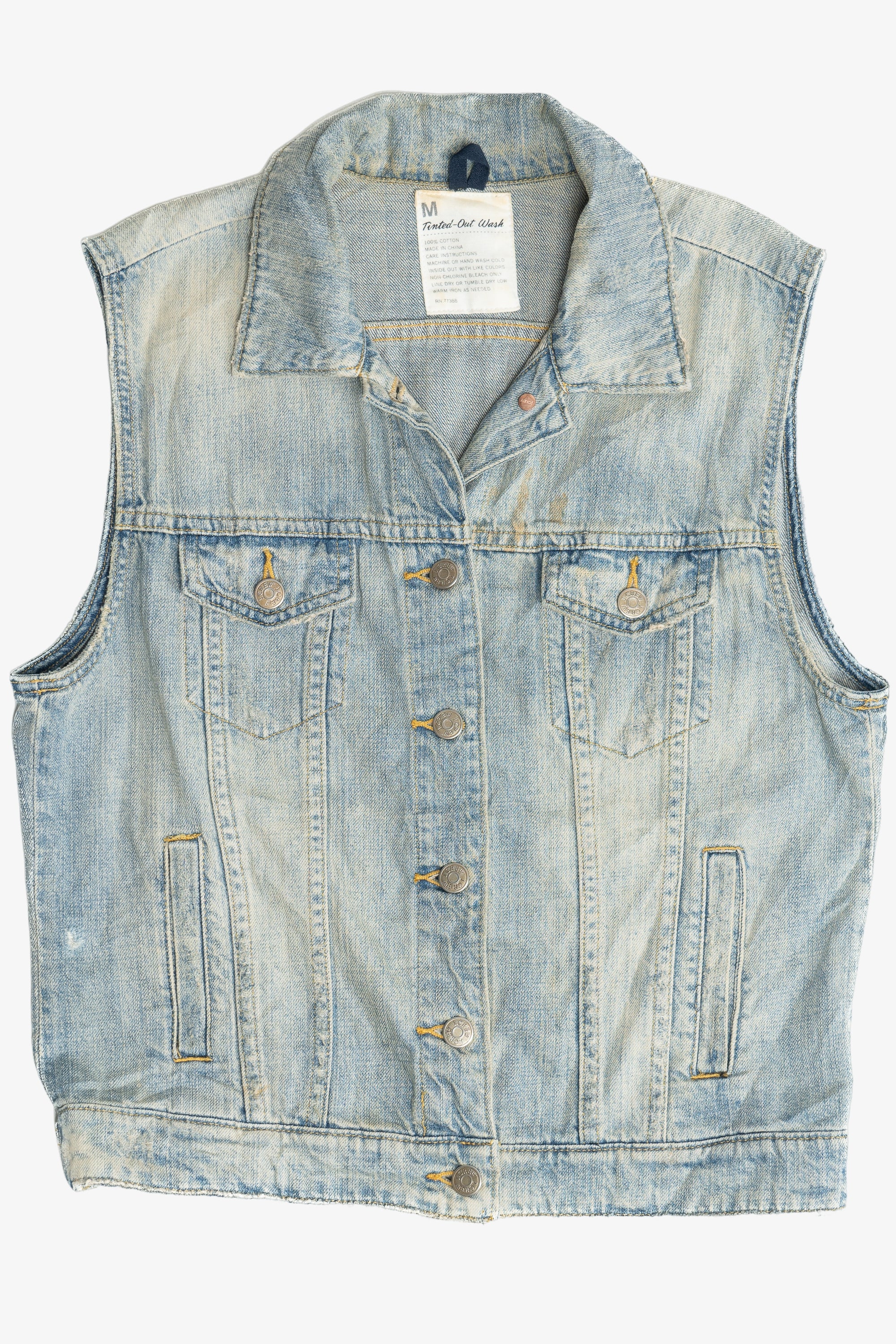 J. Crew Tinted-Out Wash Denim Vest (2010s)