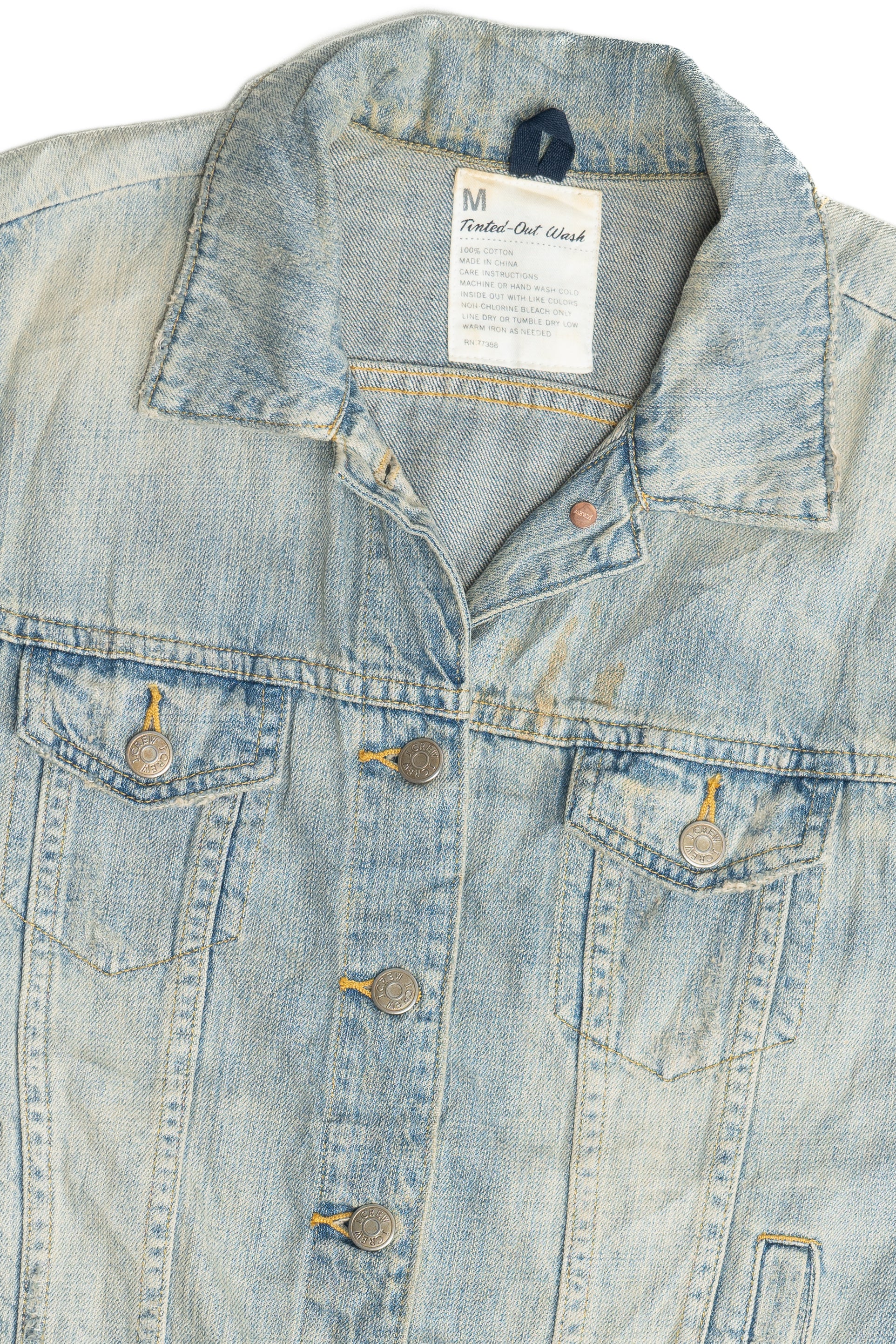 J. Crew Tinted-Out Wash Denim Vest (2010s)