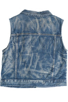 Hybrid Acid Wash Patch Denim Vest