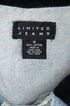 Vintage Limited Jeans Velvet Collar Studded Denim Vest (1990s)