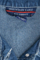Vintage Mountain Lake Lightweight Denim Vest (1990s)