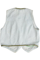 Vintage Winnie The Pooh And Tigger Ribbon Trim Open Denim Vest (1990s)