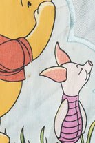 Vintage Winnie The Pooh And Tigger Ribbon Trim Open Denim Vest (1990s)