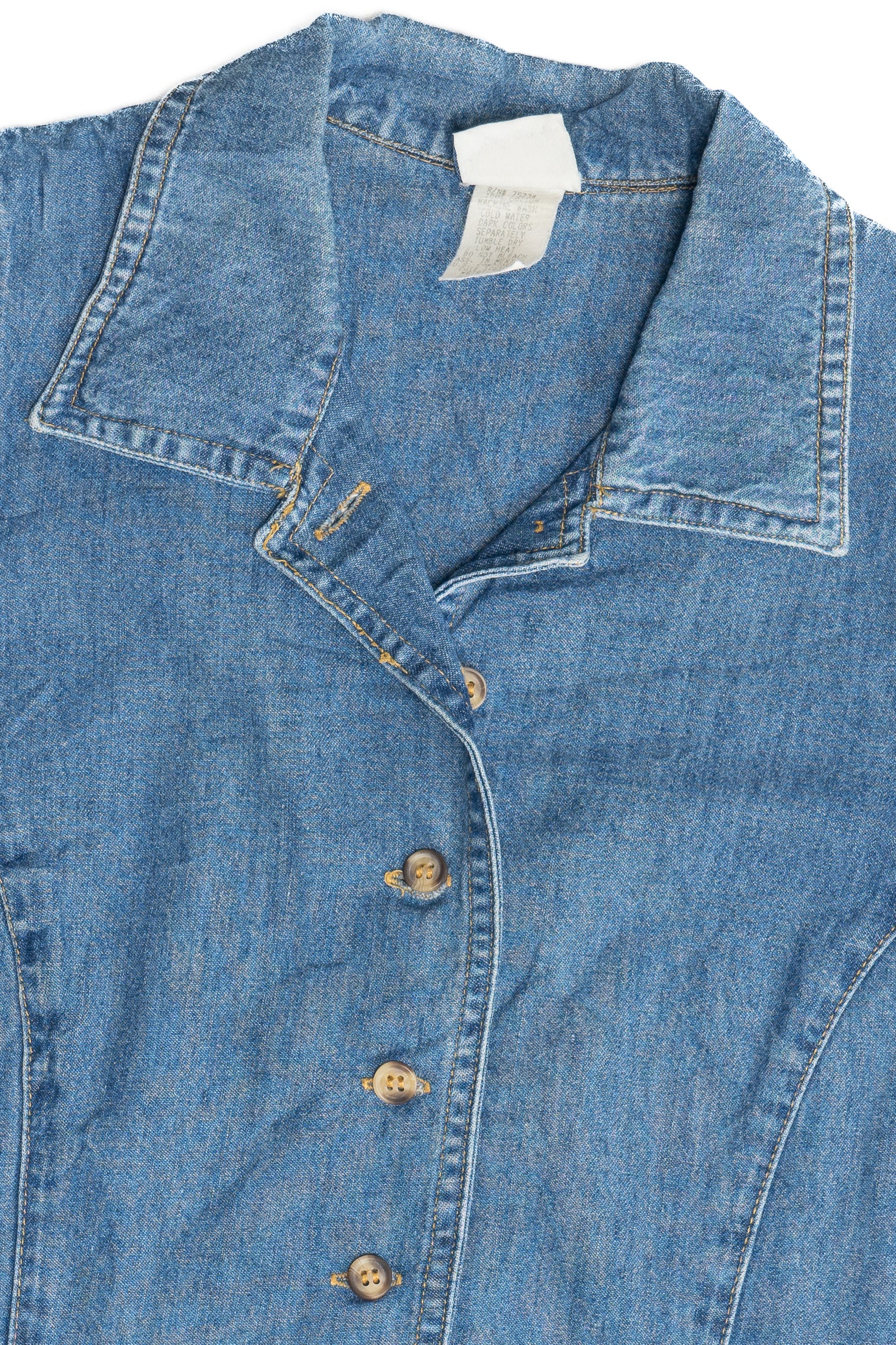 Vintage Merona Lightweight Denim Vest (1990s)