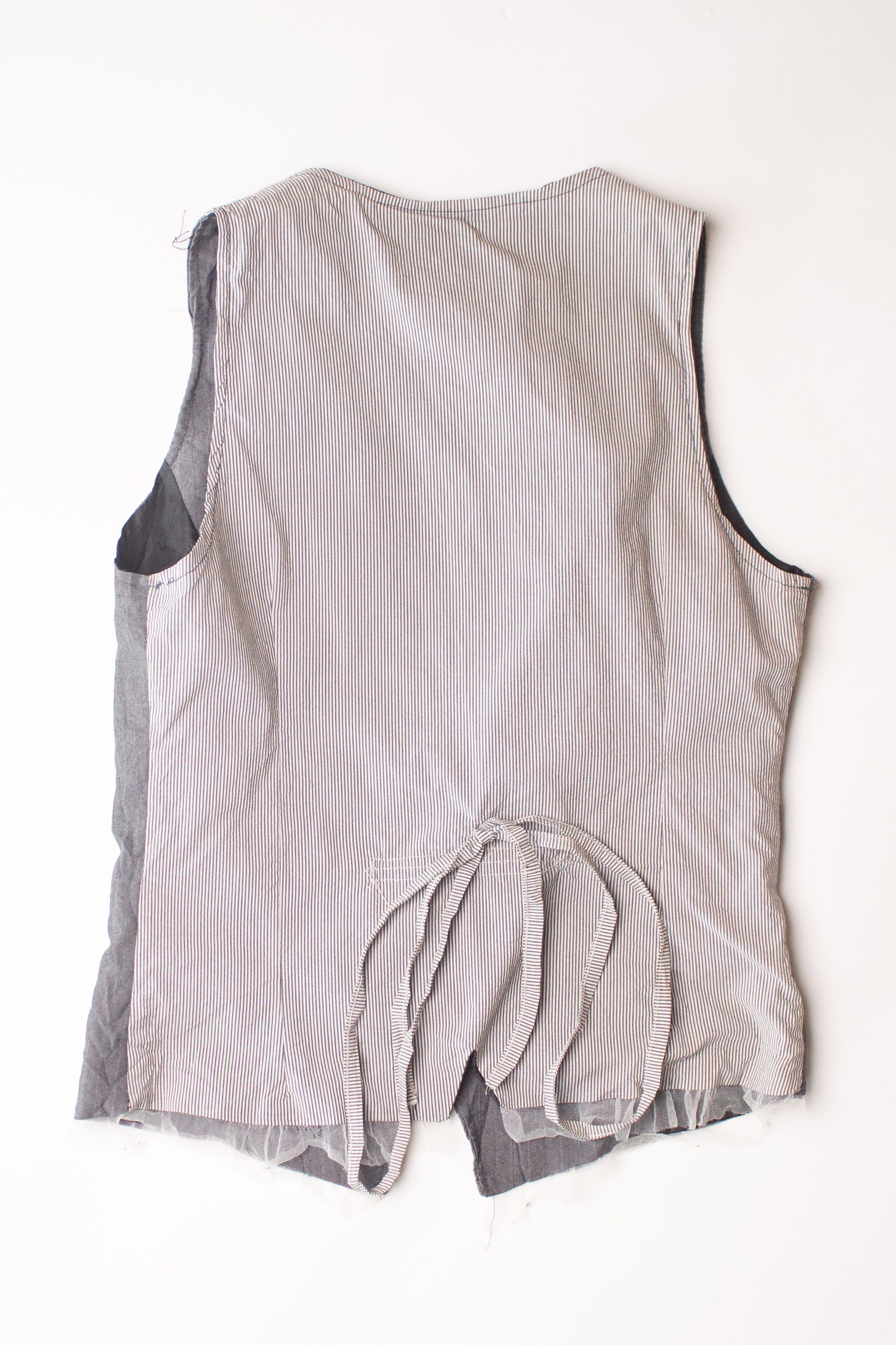Vintage Stripe Patch Vest (1990s)