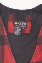 Vintage Adolfo Red Plaid Vest (2000s)