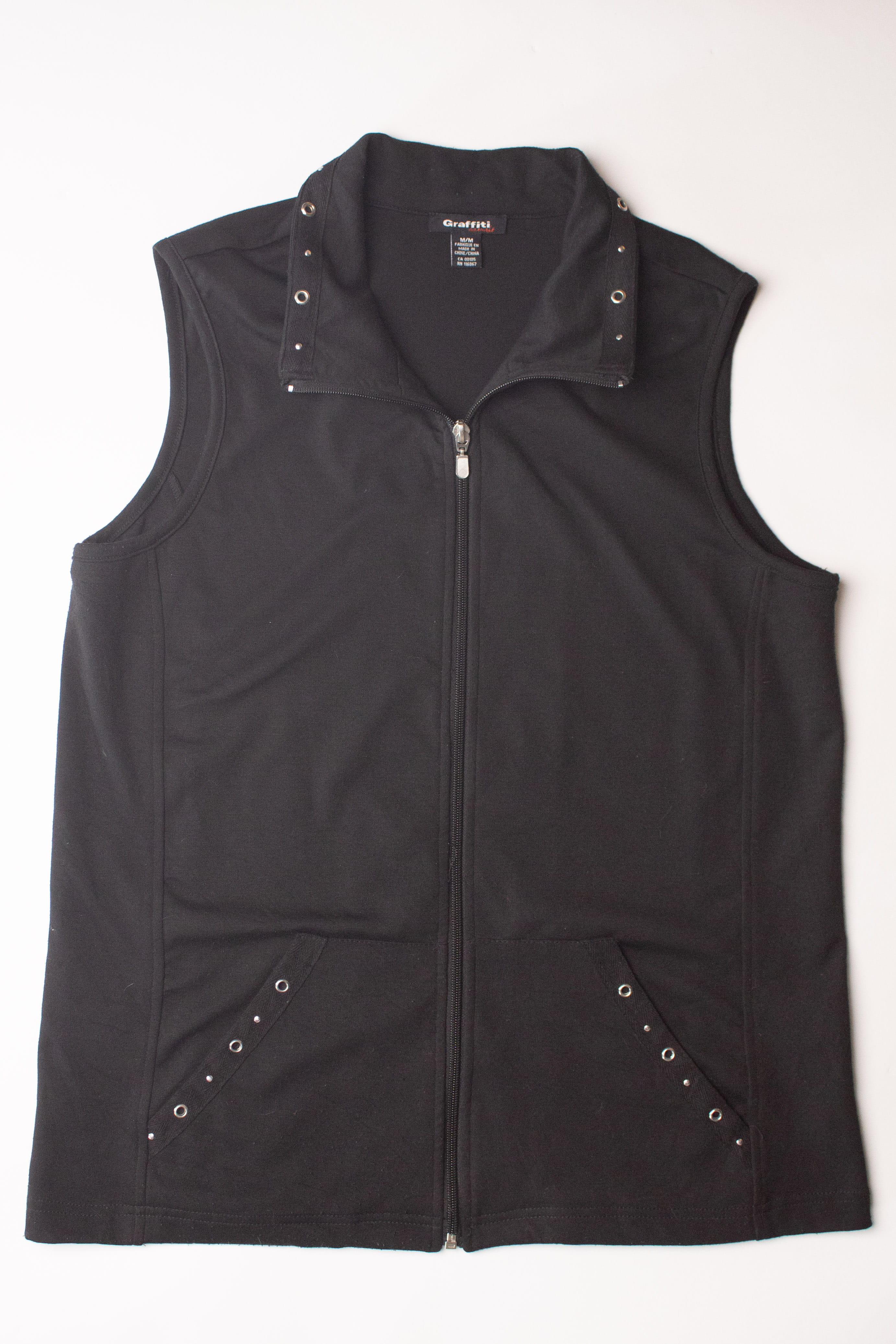 Vintage Zip Eyelet Vest (2000s)