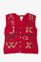 Vintage Alphabet Teacher's Vest (1990s)