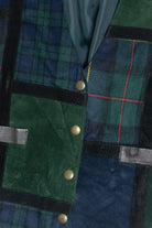 Vintage Patchwork Plaid Suede Detail Vest (1990s)