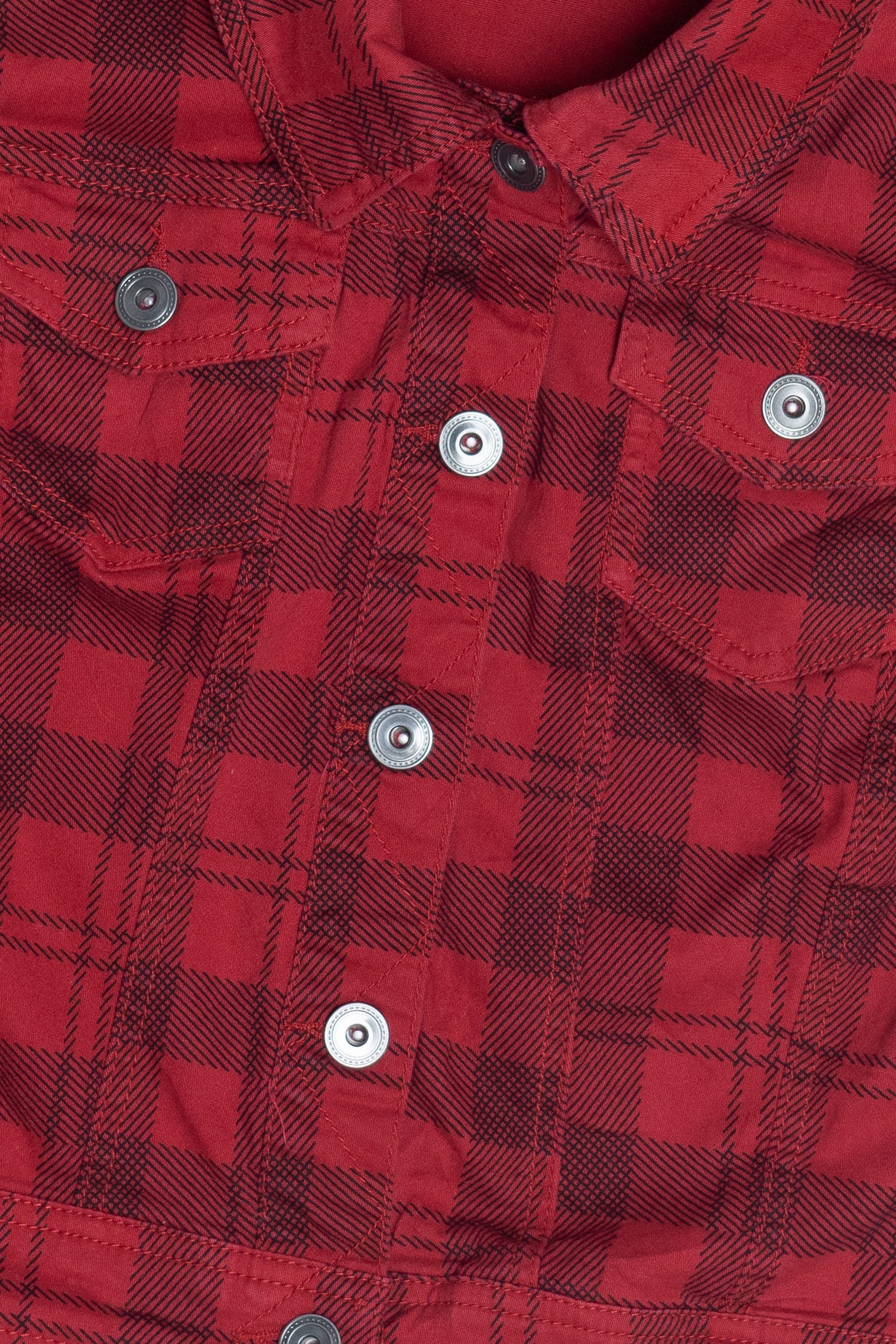 Vintage Plaid Denim Vest (1990s)
