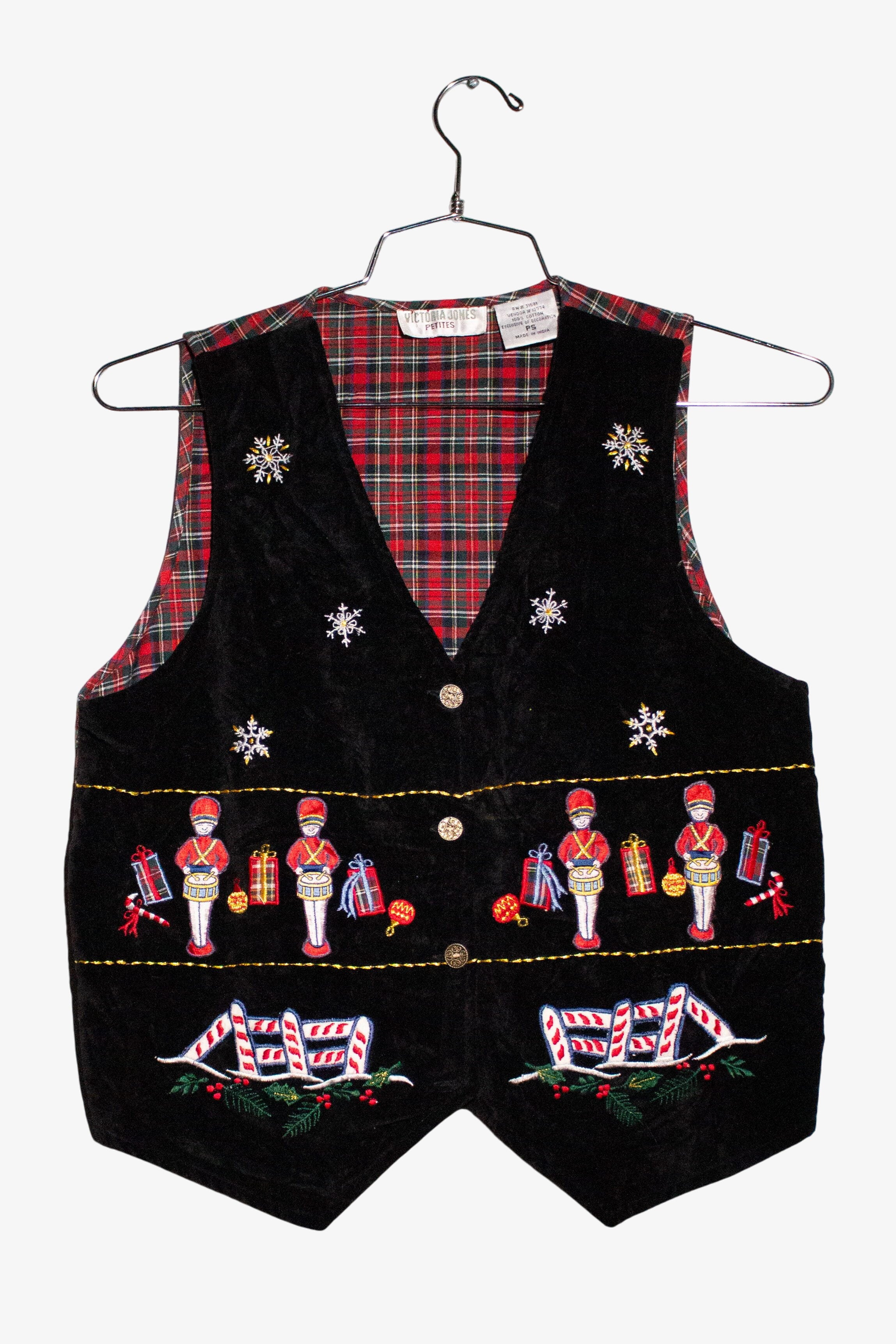 Vintage Victoria Jones Christmas Vest (1990s)
