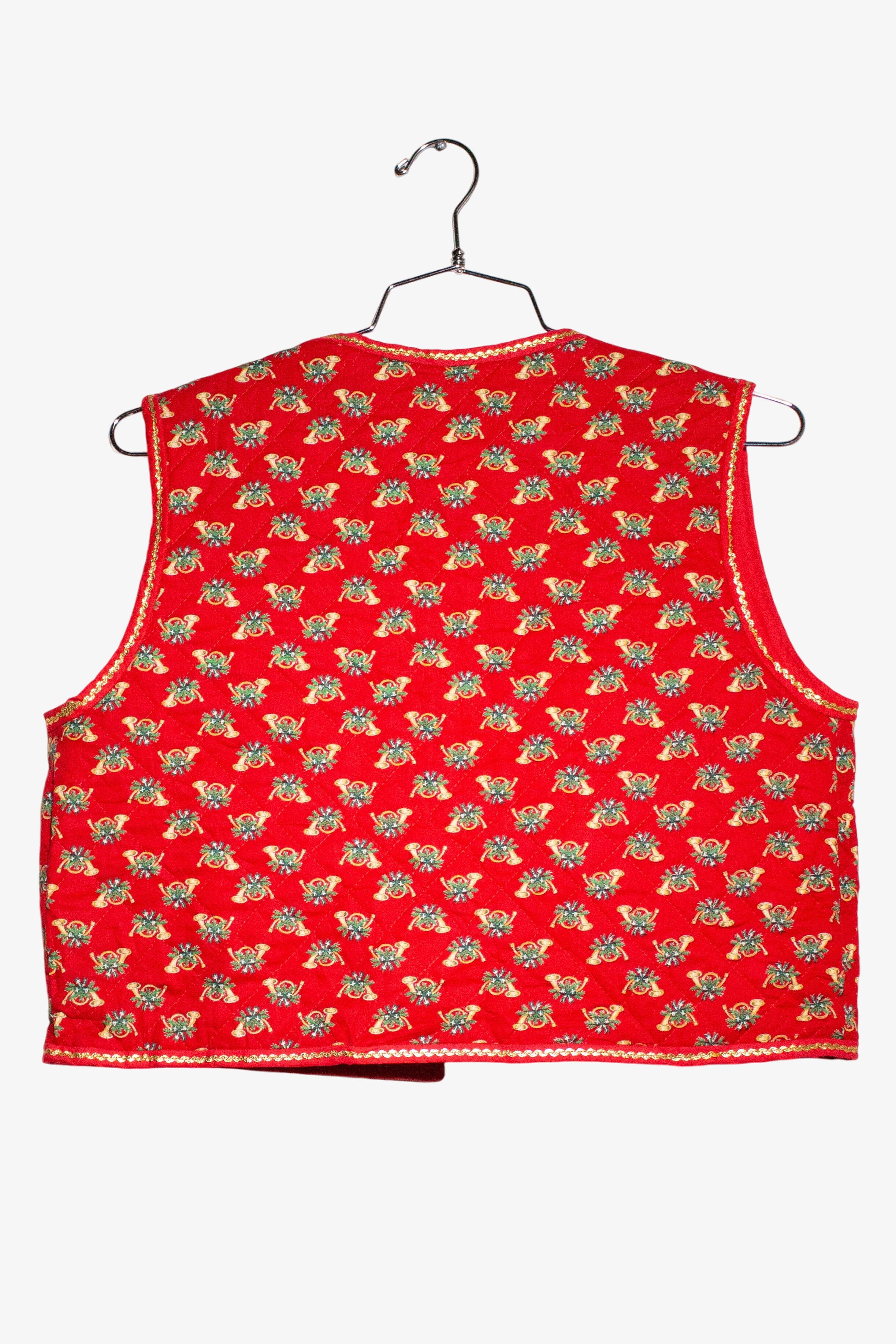Vintage Open Front Christmas Horns Vest (1990s)