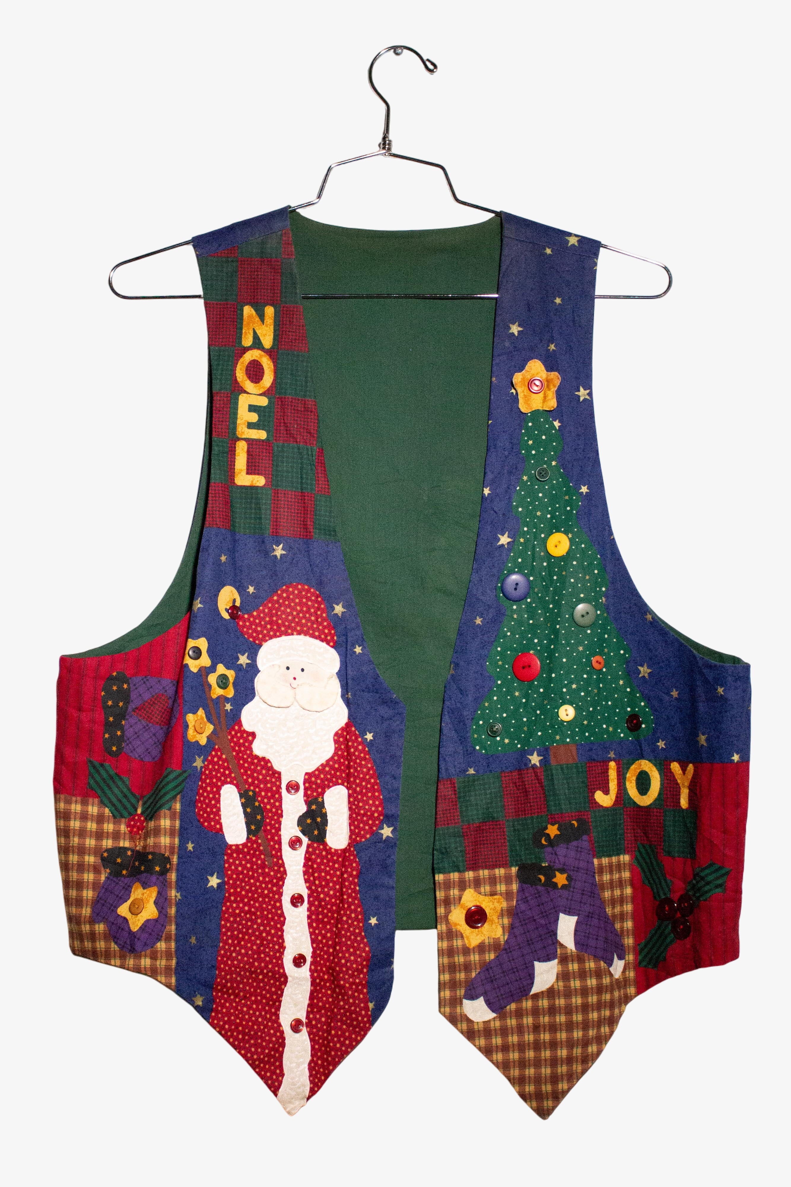 Vintage Noel Christmas Open Front Vest (1990s)