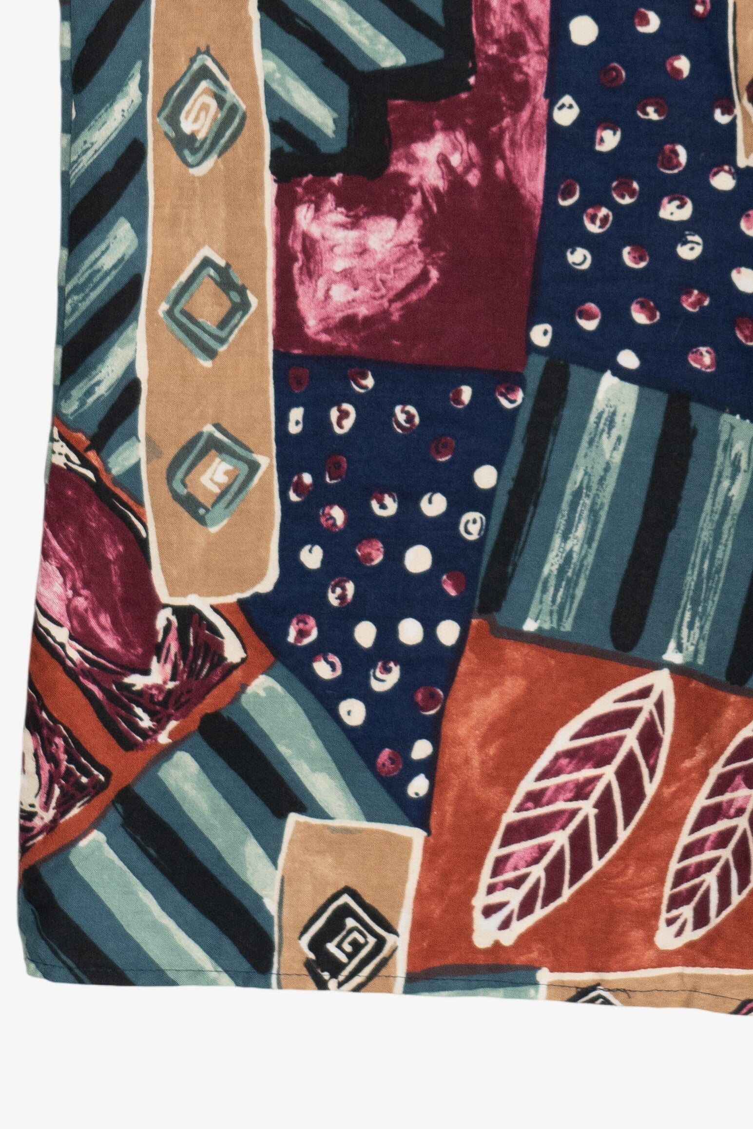 Vintage Cabrais Collection Nature Collage Lightweight Button Up Vest (1980s)