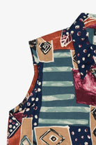 Vintage Cabrais Collection Nature Collage Lightweight Button Up Vest (1980s)