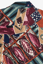 Vintage Cabrais Collection Nature Collage Lightweight Button Up Vest (1980s)