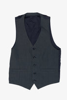 Vintage Dark Gray Striped Vest (2000s)