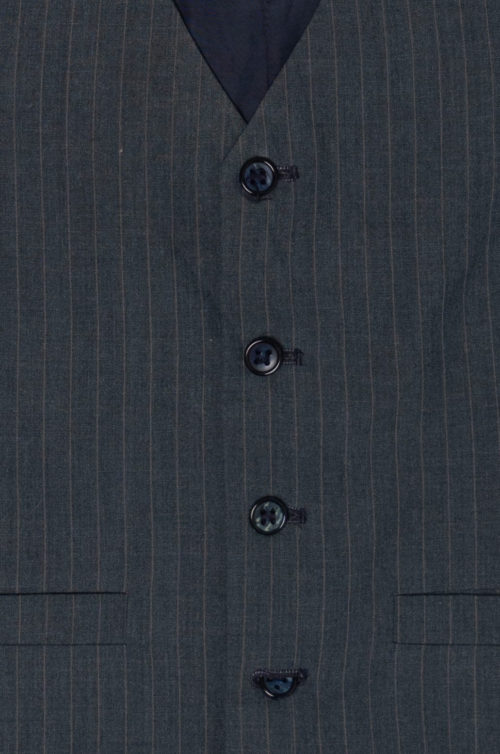 Vintage Dark Gray Striped Vest (2000s)