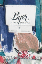 Vintage Byer California Floral Spiral Collage Lightweight Button Up Vest (1990s)