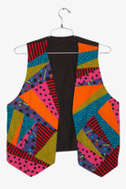 Vintage Vibrant Patchwork Vest (1990s)