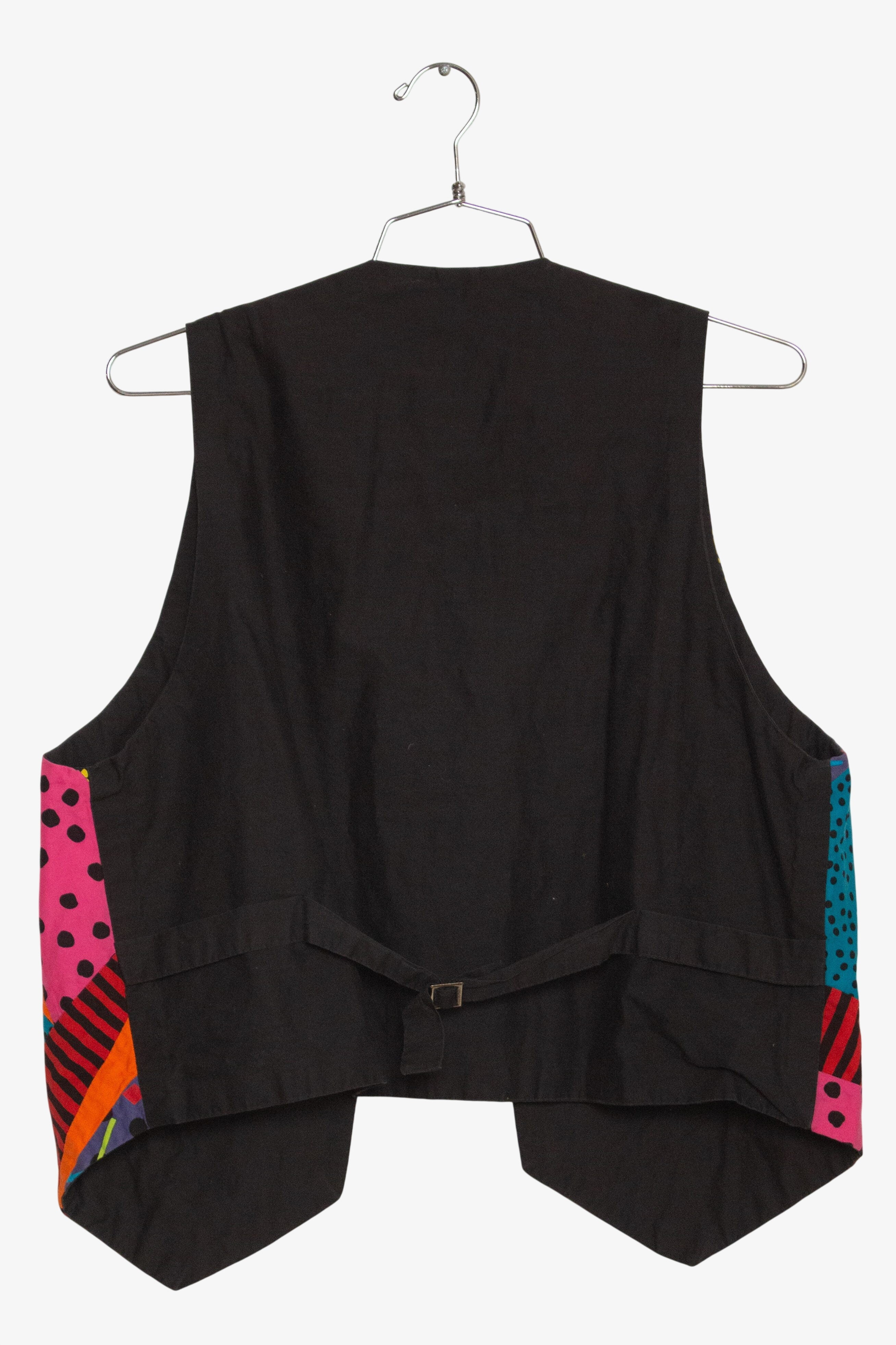 Vintage Vibrant Patchwork Vest (1990s)