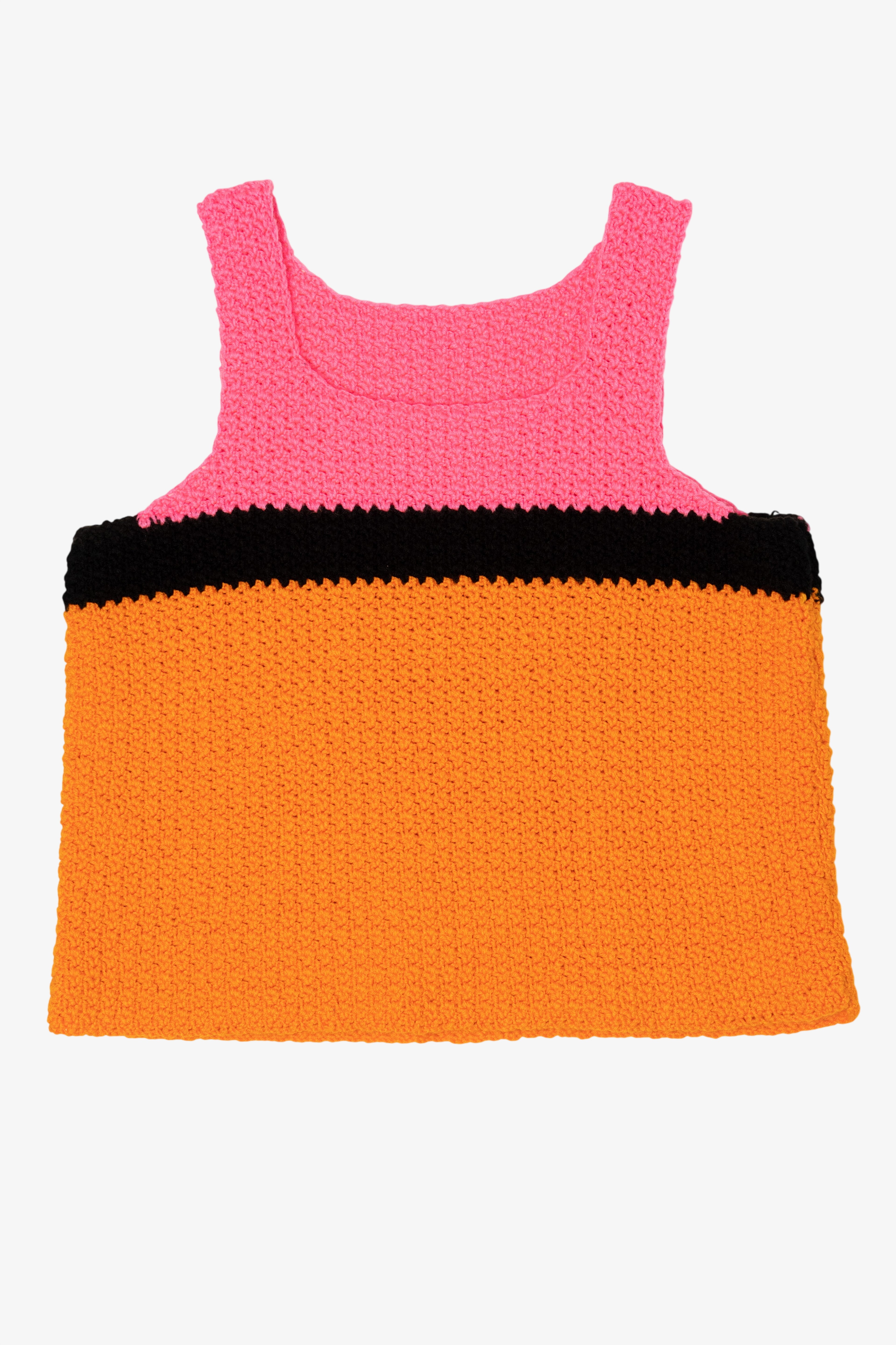 Vintage Handmade Crochet Vest (1990s)