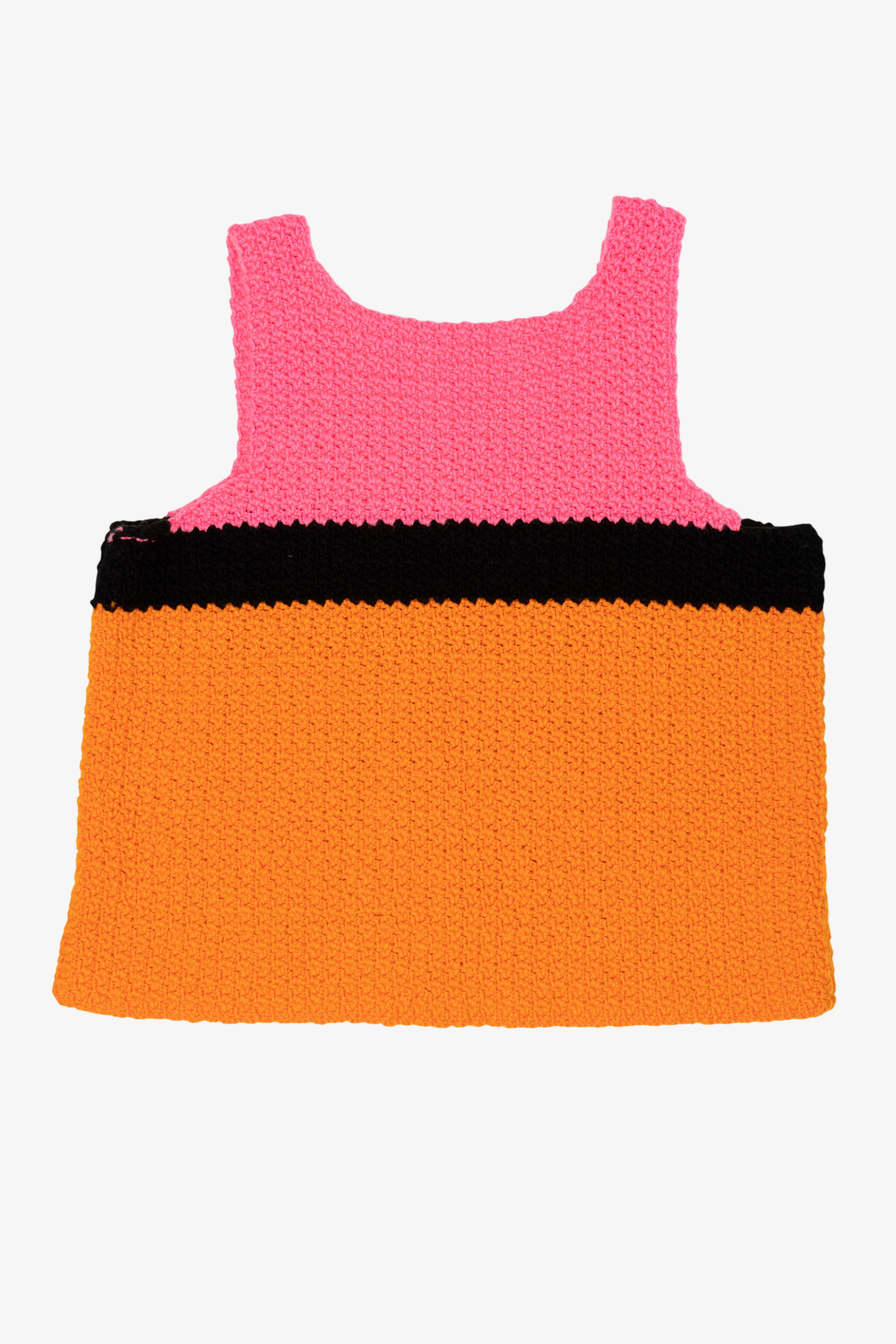 Vintage Handmade Crochet Vest (1990s)