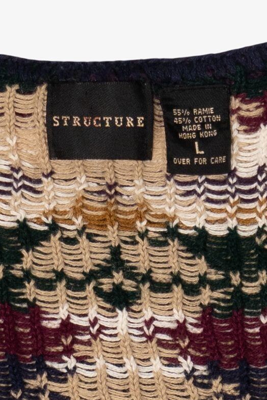 Vintage Structure Southwestern Pattern Vest (1990s)