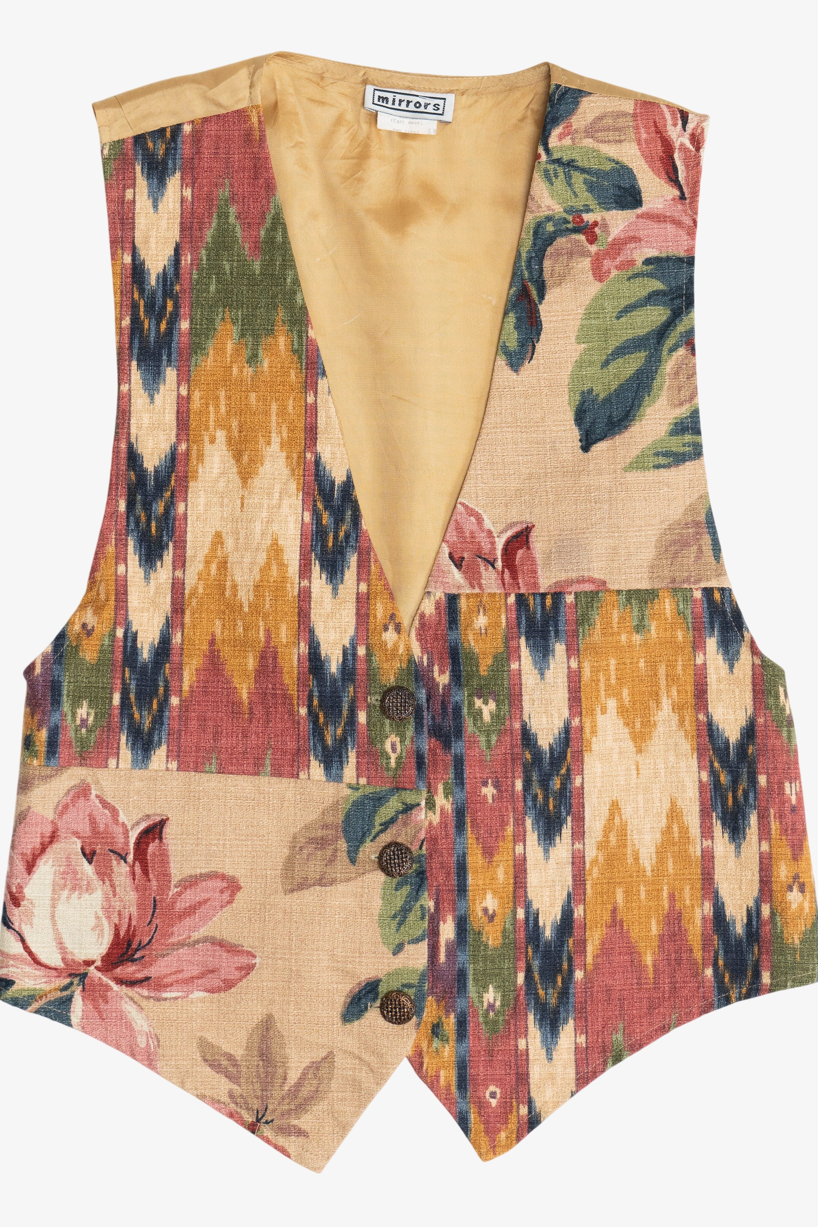 Vintage Patchwork Floral Vest (1990s)