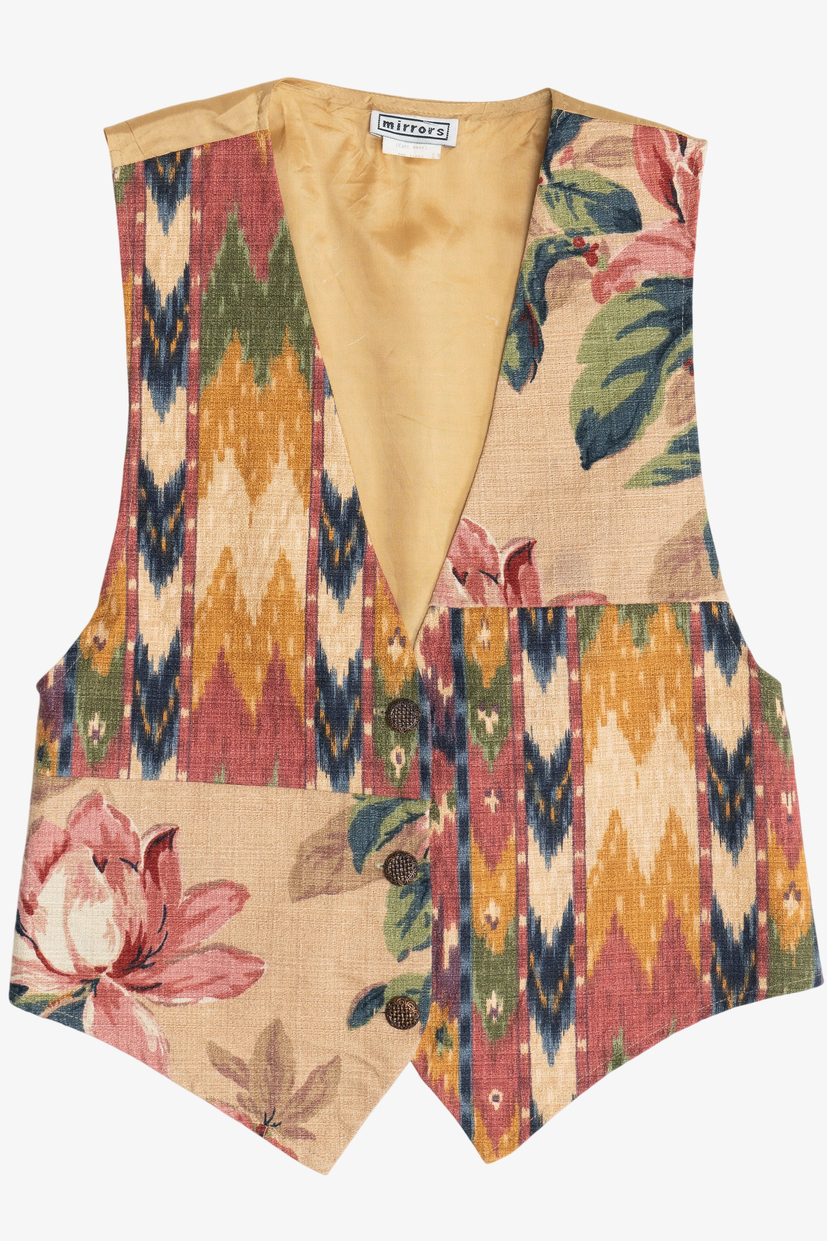 Vintage Patchwork Floral Vest (1990s)
