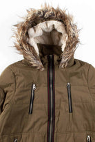 Olive & Black Trimmed Parka