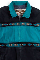 Black & Teal Western Jacket