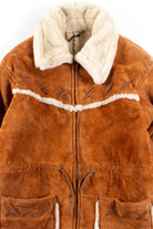 Suede Faux-Fur Lined Coat