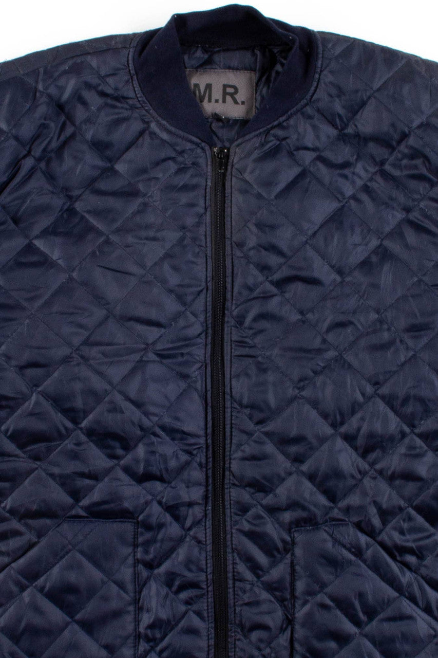 Navy Quilted Jacket