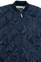 Navy Quilted Down Jacket