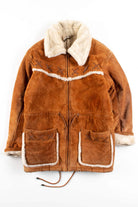 Suede Faux-Fur Lined Coat