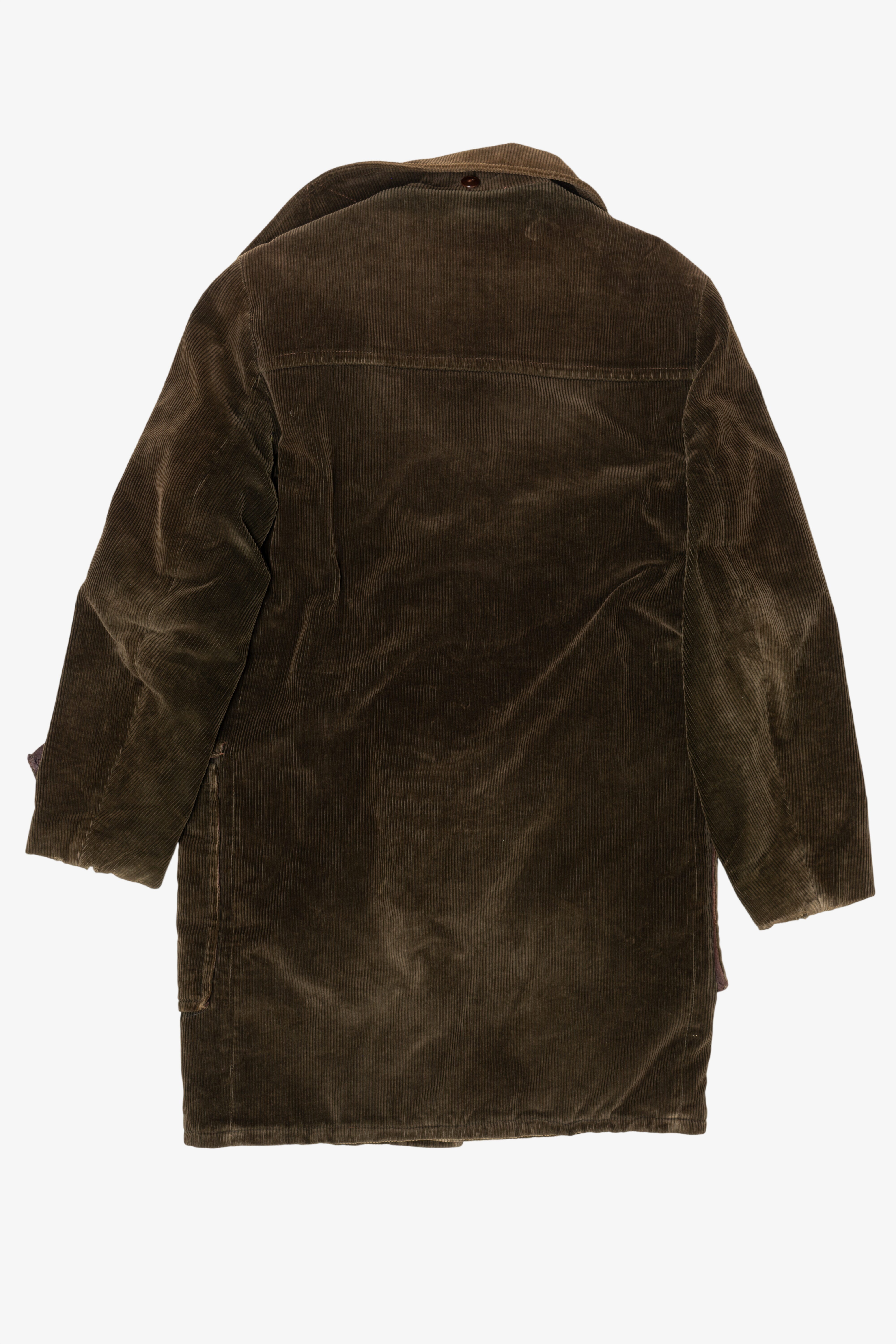 Vintage Distressed Sears Corduroy Sherpa Lined Duffle Coat (1970s
