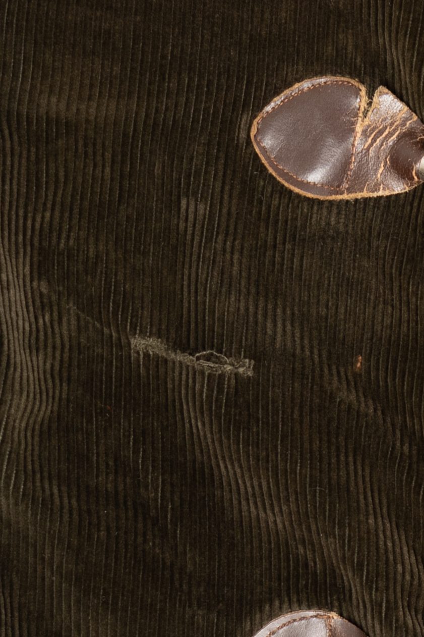 Vintage Distressed Sears Corduroy Sherpa Lined Duffle Coat (1970s)