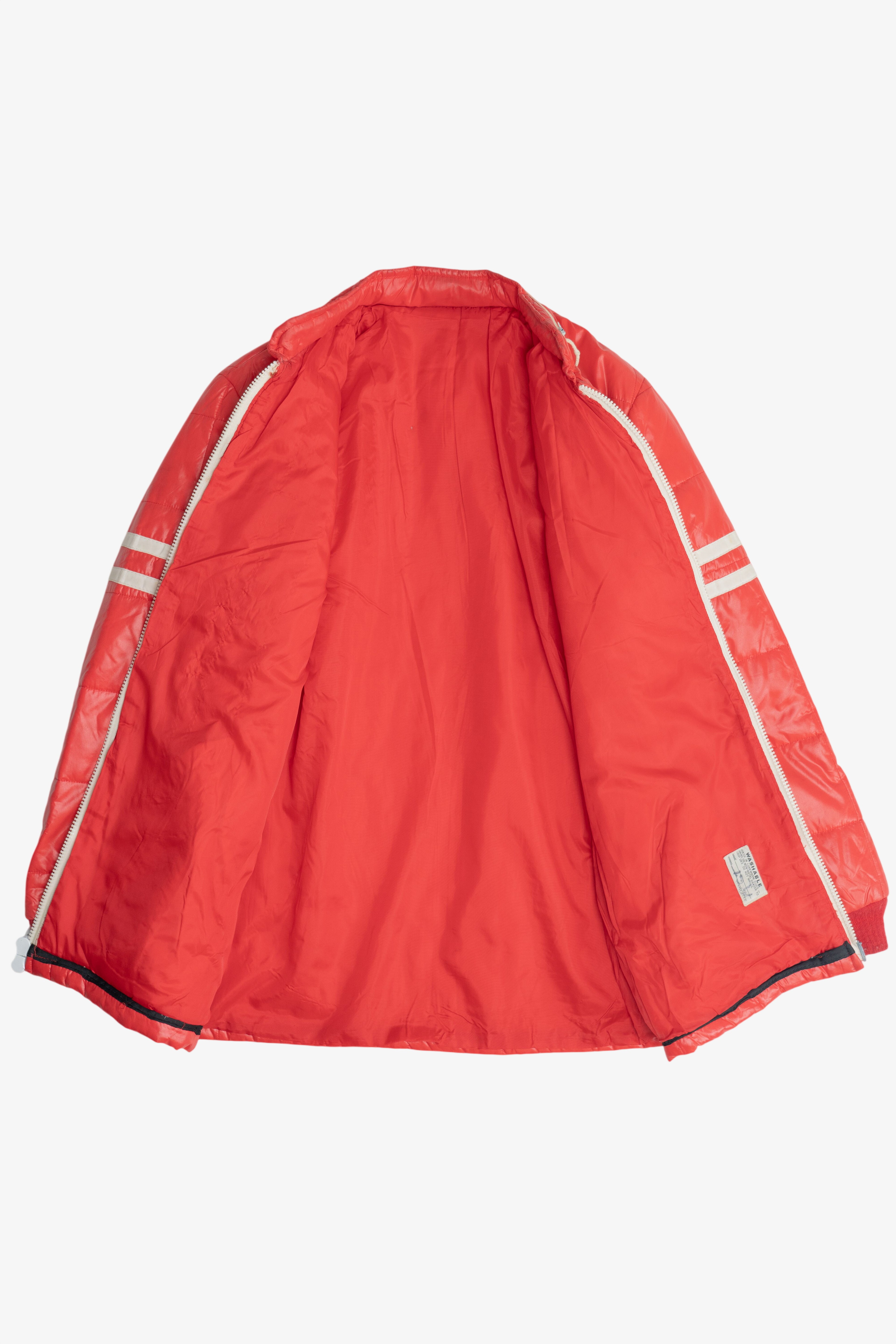 Vintage Long Puffer Ski Coat With "Mary Jane" & Ski Resort Destination Patches (1970s)