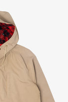 Vintage Khaki American Jac Plaid Lined Hooded Jacket (1980s)