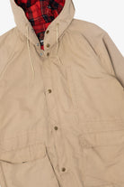 Vintage Khaki American Jac Plaid Lined Hooded Jacket (1980s)