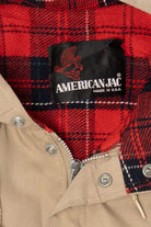 Vintage Khaki American Jac Plaid Lined Hooded Jacket (1980s)