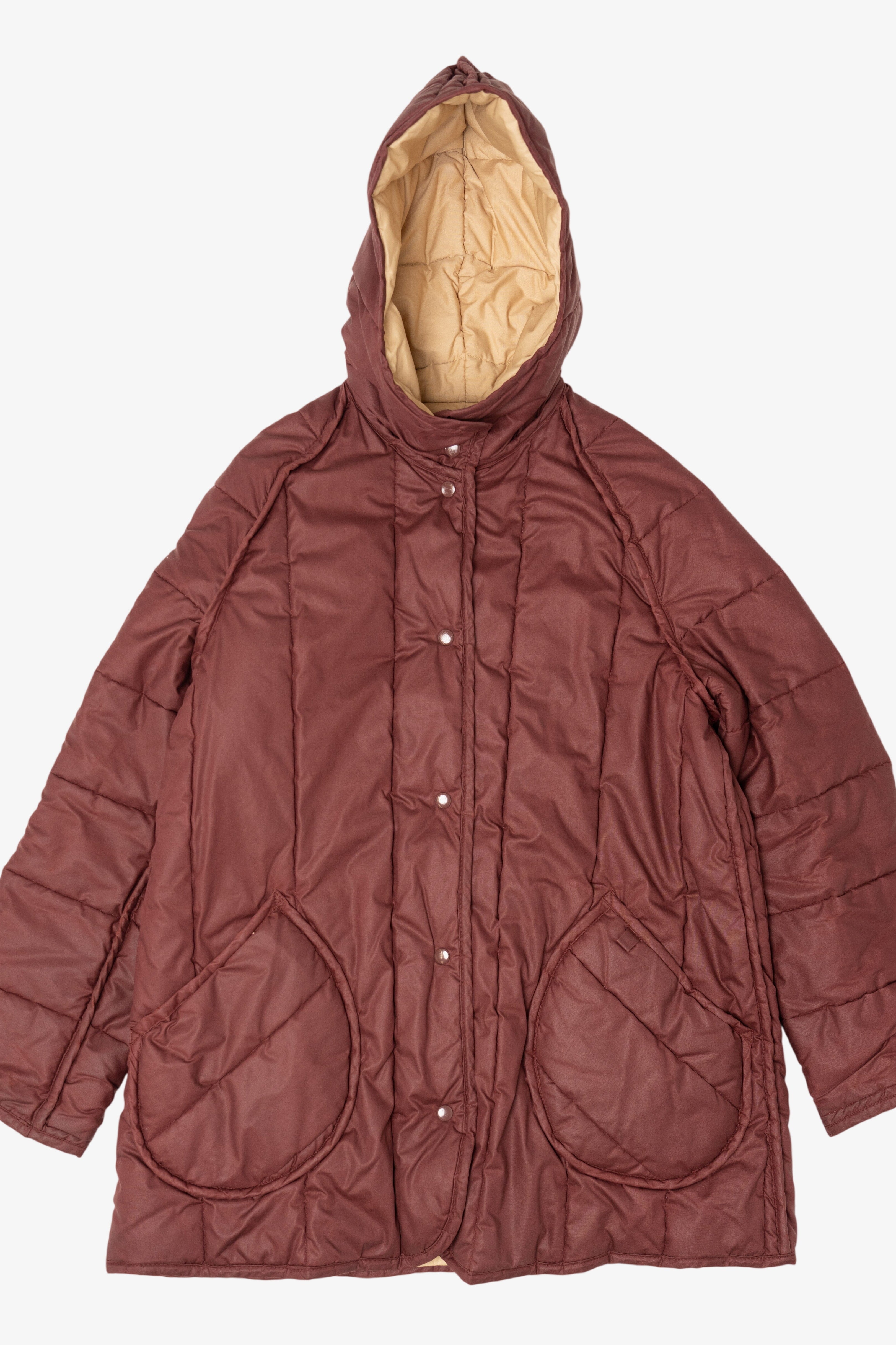 Vintage Mahogany Winter Puffer Jacket (1980s)
